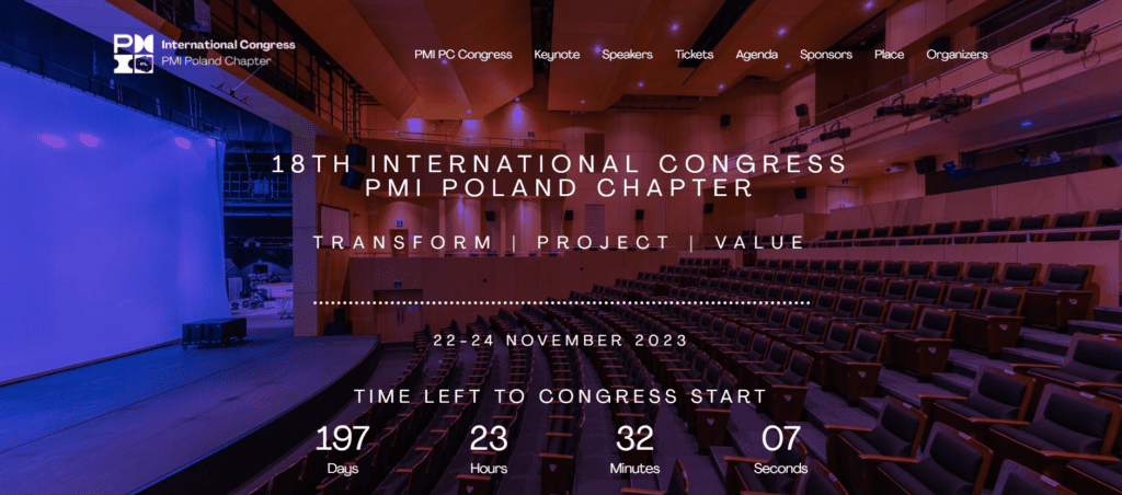 PMI Congress strona, tworzenie stron www