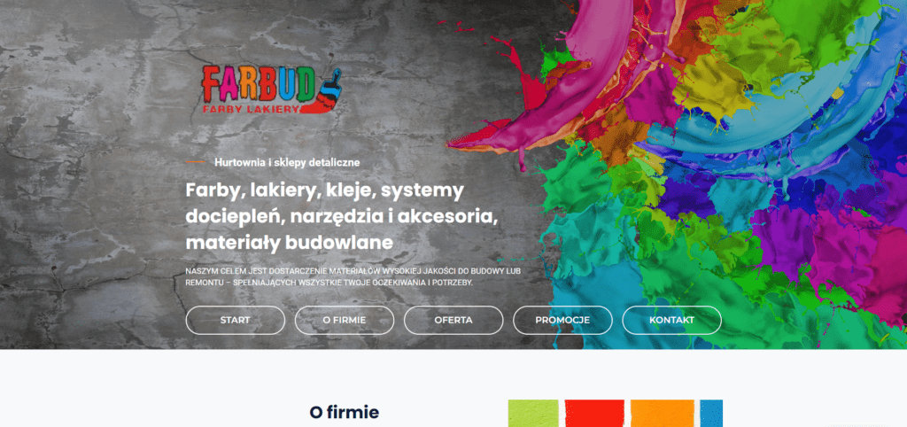Farbud strona, tworzenie strony internetowej Białystok